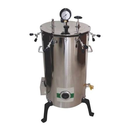 Steam sterilization cycle inside a vertical autoclave supplied in Himachal Pradesh